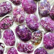 1 pièce Palmette sculptée en tourmaline violette naturelle pour la fabrication de bijoux et la décoration de la maison