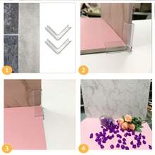 Clear Background Board Common Card Clasp Photography Studio Photo Background Card Clasp - Clear - View 2