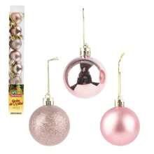 Bolas Natalinas Enfeites De Arvore 6 Bolas Natal Decoraração 4cm