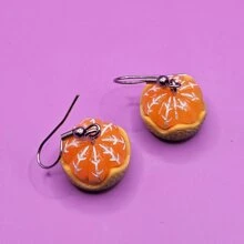 Women Stud Earrings - trái cam - Xem 1