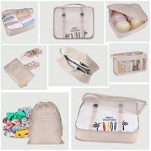 8 pièces Set organisateur de sac de maman - Accessoires premium pour les voyages et l'utilisation quotidienne, avec un sac à linge, un sac à chaussures de compression et des organiseurs séparés pour les vêtements et les sous-vêtements. Idéal pour un rangement efficace et la commodité en déplacement. Amour Saint Valentin