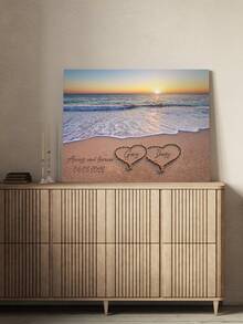 1 Áp Phích In Canvas Chủ Đề Tình Yêu Sáng Tạo, Tên Tùy Chỉnh In Cảnh Biển, Nghệ Thuật Treo Tường Canvas Tên Cá Nhân, Tranh Treo Tường Tác Phẩm Nghệ Thuật Cho Phòng Tắm, Phòng Ngủ, Văn Phòng, Phòng Khách, Trang Trí Tường, Trang Trí Nhà Cửa - Nhiều màu - Xem 9