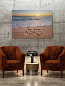 1 Áp Phích In Canvas Chủ Đề Tình Yêu Sáng Tạo, Tên Tùy Chỉnh In Cảnh Biển, Nghệ Thuật Treo Tường Canvas Tên Cá Nhân, Tranh Treo Tường Tác Phẩm Nghệ Thuật Cho Phòng Tắm, Phòng Ngủ, Văn Phòng, Phòng Khách, Trang Trí Tường, Trang Trí Nhà Cửa - Nhiều màu - Xem 10