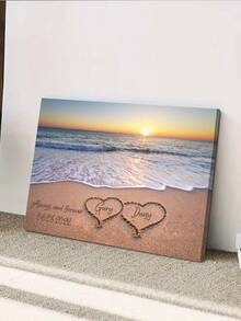 1 Áp Phích In Canvas Chủ Đề Tình Yêu Sáng Tạo, Tên Tùy Chỉnh In Cảnh Biển, Nghệ Thuật Treo Tường Canvas Tên Cá Nhân, Tranh Treo Tường Tác Phẩm Nghệ Thuật Cho Phòng Tắm, Phòng Ngủ, Văn Phòng, Phòng Khách, Trang Trí Tường, Trang Trí Nhà Cửa - Nhiều màu - Xem 3