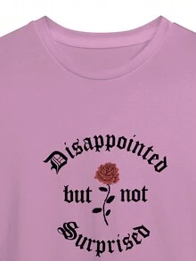 Camiseta Masculina Frases Engraçadas Desapontado Mas Não Surpreso 100% Algodão Fio 30.1