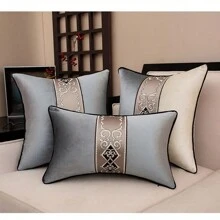 1 Stück Kissenbezug aus dicker Samtstoff mit Design Dekorative Patchwork Wurfkissenbezug in High-End Qualität für Sofa Wohnzimmer Schlafzimmer Dekoration - 1 Stück - Übersicht 5