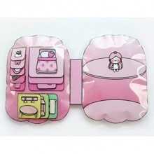 Fruit Girls Paper Doll Pinch Booklet DIY Scrapbook Drink Soda Toy Cartoon Cute Paper Toy Handicrafts, Quiet Book With Materials - Multicolor - View 10