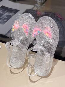 時尚嬰兒涼鞋,優雅公主平底沙灘鞋,適合夏季戶外穿著 - 銀色 - 查看 7