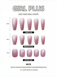 10 件手工缎面芭蕾光疗珠光法式假指甲按压指甲美甲用品指甲