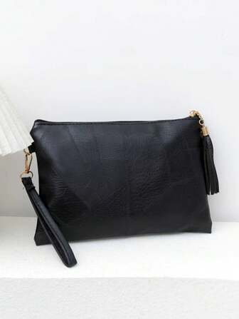 2025新款韩版信封包女时尚流苏拼接信封女包流苏单肩手提小方包