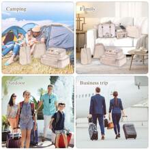 8 pièces Set organisateur de sac de maman - Accessoires premium pour les voyages et l'utilisation quotidienne, avec un sac à linge, un sac à chaussures de compression et des organiseurs séparés pour les vêtements et les sous-vêtements. Idéal pour un rangement efficace et la commodité en déplacement. Amour Saint Valentin