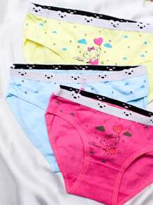 Set de 3 calzones de algodón para niña con diseño de elefante en diversos colores, tiernos y dulces - Multicolor - Ver 4