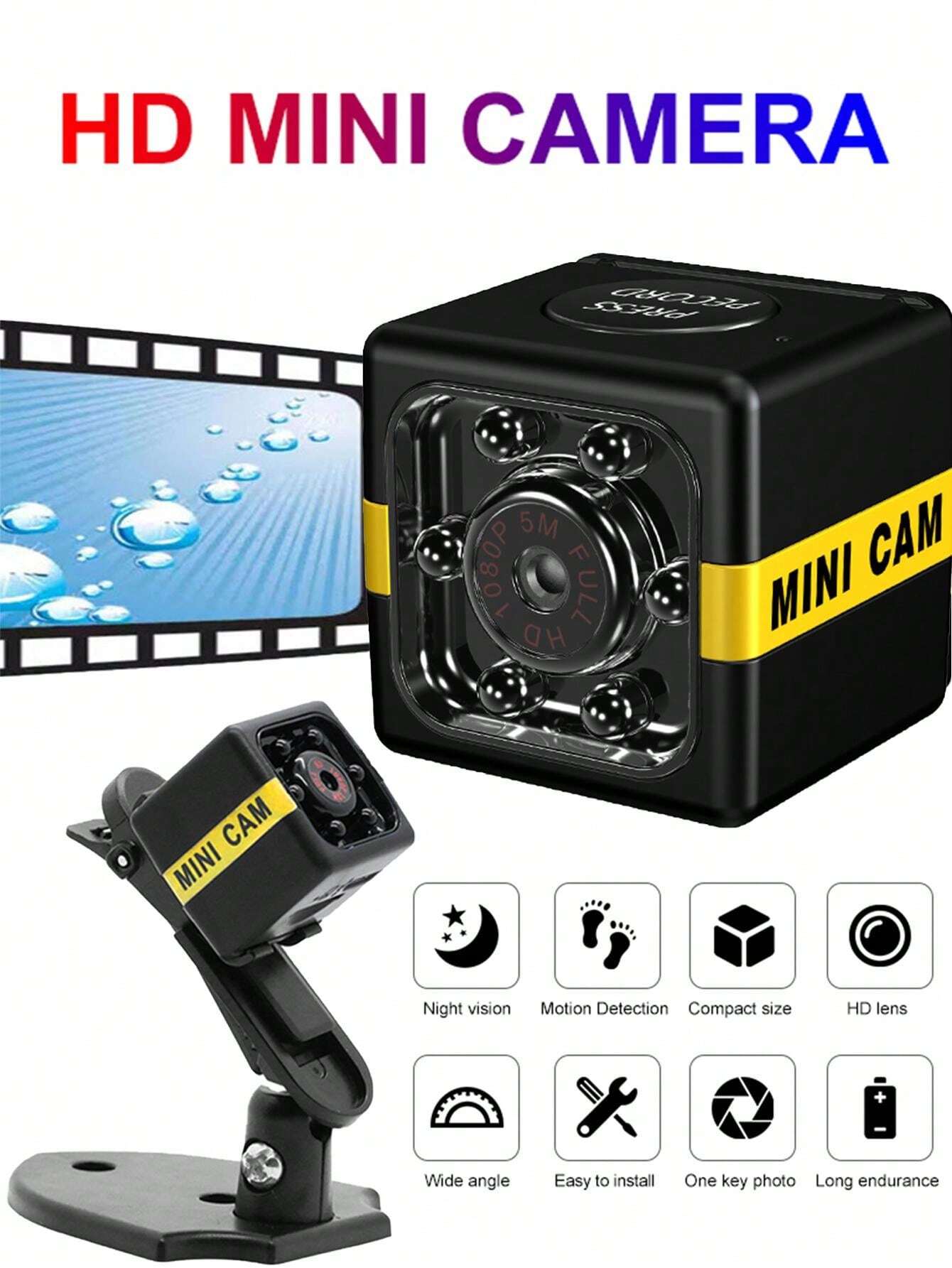 1080p HD Micro Camera Portable Sports Mini Camera Action Camera