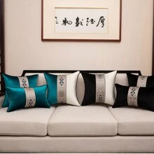 1 Stück Kissenbezug aus dicker Samtstoff mit Design Dekorative Patchwork Wurfkissenbezug in High-End Qualität für Sofa Wohnzimmer Schlafzimmer Dekoration - 1 Stück - Übersicht 7
