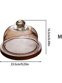 新款复古日式樟木蛋糕托盘，多功能餐盘，适用于家庭厨房、餐厅、客厅，可盛放糖果、饼干、面包，也适用于婚礼、派对、礼品、生日等场合。 - 棕色 - 查看 16