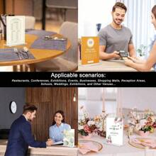 1/3 Packs Acrylic Sign Holder Clear Table Signs Stand, Double Sided T Shape Flyer Holder Plastic For Picture Paper Card Home Office Menu Retail Show Fair - Clear - View 6