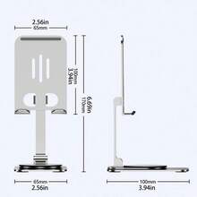 Màu tím/Đen/Bạc Giá đỡ điện thoại thông minh phổ thông Giá đỡ để bàn Có thể gập lại Có thể điều chỉnh Giá đỡ điện thoại máy tính bảng Hợp kim nhôm Hỗ trợ giá đỡ máy tính xách tay chống trượt - Nhiều màu - Xem 8