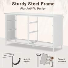 6 Drawers Double Dresser, Wooden Chest Of Drawers, Dresser For Bedroom, Living Room, Entryway - 白色 - 查看 4