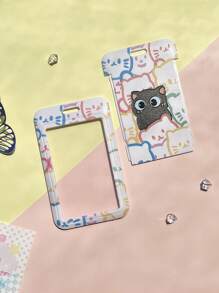 1 szt. Uroczy wzór kota ABS Przenośny pokrowiec na kartę fotograficzną Organizer na karty dla mężczyzn i na co dzień i do szkoły Etui na karty Etui na karty Etui na karty Portfel Wizytownik Etui na karty kredytowe Etui na karty identyfikacyjne Etui na karty damskie Portfel na karty dla kobiet