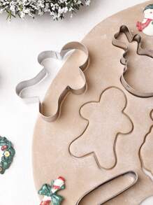 12pcs Fun-Shaped Christmas Theme Cookie Cutter Set, Household 430 Stainless Steel Candy Molds, Complete Set Of Kitchen Bakeware Accessories Christmas Decor Christmas Party Favors Christmas Party Supplies Christmas Party Merry Christmas Christmas Eve Christmas Christmas Decorations Christmas Pajamas Christmas Gifts Christmas Decor - Silver - View 8