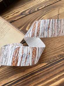 40mm X 2m Wood Grain Theme Washi Tape, Forest Tracks Series, Tree Texture Pattern, DIY Journal And Diary Decoration, Repeating Adhesive Sticker For Journaling - Multicolor - View 2