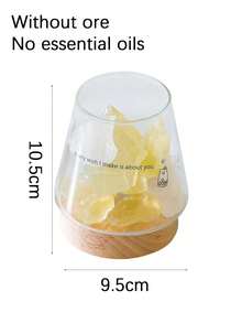 1入浪漫風格玻璃(不含精油)裝飾燈，帶USB插口，適用於客廳、臥室、書房、餐桌，LED桌燈、床頭燈、台燈、夜燈、裝飾桌燈 - WH - 查看 6