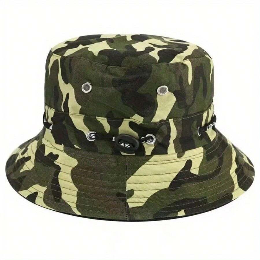 1 Piece Of The Same Hat For Men And Women, Colorful Leopard Print Bucket Hat, Travel Camping Basin Hat, Thickened Warm Bucket Hat In Winter, Suitable For Daily Use Sunny Hat - Camouflage - View 1