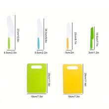 4 Piezas Set De Herramientas De Cocina Montessori Para Niños Pequeños, Utensilios De Cocina Seguros Que Incluyen Cuchillos Para Niños Pequeños, Cortadores De Sándwich, Color Al Azar, Regalo De Cumpleaños - Amarillo - Ver 3