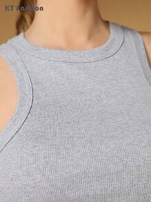 Women Tank Tops & Camis - 灰色 - 查看 6