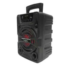 GTS-1637 4inch Karaoke Bluetooth Altavoz Inalámbrico Con Micrófono Gratis Recargable - Negro - Ver 5