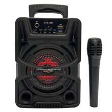 GTS-1637 4inch Karaoke Bluetooth Altavoz Inalámbrico Con Micrófono Gratis Recargable - Negro - Ver 2