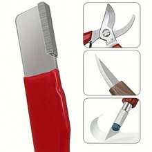 2PCS Professional Kitchen Knife Sharpener - Tungsten & Diamond Ceramic Sharpening Stone For All Blades, Includes Garden Shears Slice Like A Pro With Precision Sharpening - Multicolor - View 5