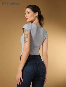 Women T-Shirts - Xám - Xem 4