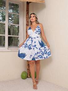 Women Short Dresses - Màu xanh lam - Xem 1