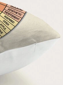 1入情緒輪紋枕套，卧室、客廳、沙發、兒童房、書房、桌椅、靠墊枕套，柔軟毛絨面料，不含枕頭芯，用於家居裝飾