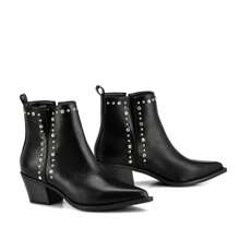WEIDE Botines de Mujer  Botas Dama Zapatos Moda  Para Mujer Cómodo Único - Negro - Ver 4