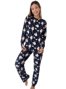Women Pajama Sets - 彩色 - 查看 4