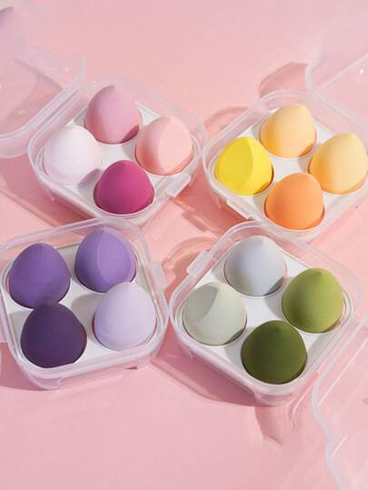 8pcs/4pcs Makeup Sponge Sponge Blender Set, Super Soft, Elastic, Wet And Dry Multicolored Sponges, Professional Cosmetic Tool Suitable For All Skin Types,Makeup,Cheap,Room Decor,Vanity,Travel,Bedroom,Makeup Accessories,Puff,Makeup Blender,Powder Puff,Makeup Sponge