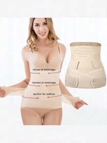 Fajas deportivas de skinny una pieza de color sólido para mujer,top ajustado de cintura cómodo y transpirable, top de yoga y fitness para jogger y correr. - Albaricoque - Ver 1