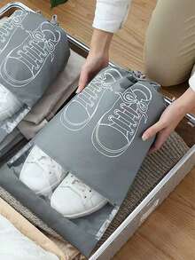 1入組白色鞋子防塵袋，采用防曬材料和無紡布材質，適用於運動鞋，透明，防潮防霉，多功能密封旅行鞋袋 - 彩色 - 查看 6