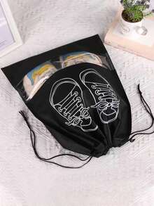 1入組白色鞋子防塵袋，采用防曬材料和無紡布材質，適用於運動鞋，透明，防潮防霉，多功能密封旅行鞋袋 - 彩色 - 查看 4