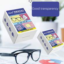 Glasses Wipes, Mobile Phone Screens, Dedicated Cleaning Wipes, Disposable Anti Fog Wiping Paper, Lens Wiping Cloth(One Size Fits All=100pcs)10pcs/50pcs