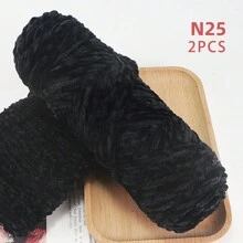 QJH 1pc/2pcs Velvet Chenille Yarn, Soft & Warm Hand Woven Yarn Thread, Perfect For DIY Crochet And Knitting Creative Projects, Ideal For Weaving Scarves, Blankets, Hats, Sweaters