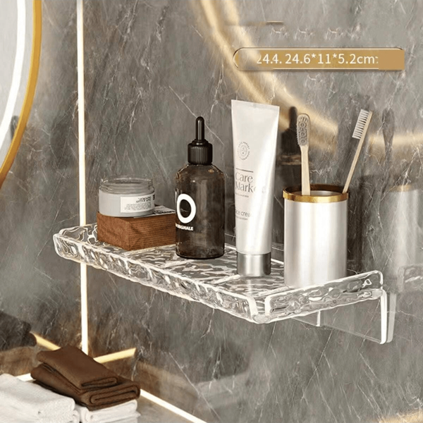 1 pieza Organizador de tocador de lujo de acrílico, soporte para encimera de baño para grifos, productos de cuidado de la piel y cosméticos