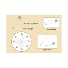 150 alfinetes em caixa, 4 tamanhos. Adequados para ferramentas de costura DIY, fixação de lenços de cabeça e lenços de seda.