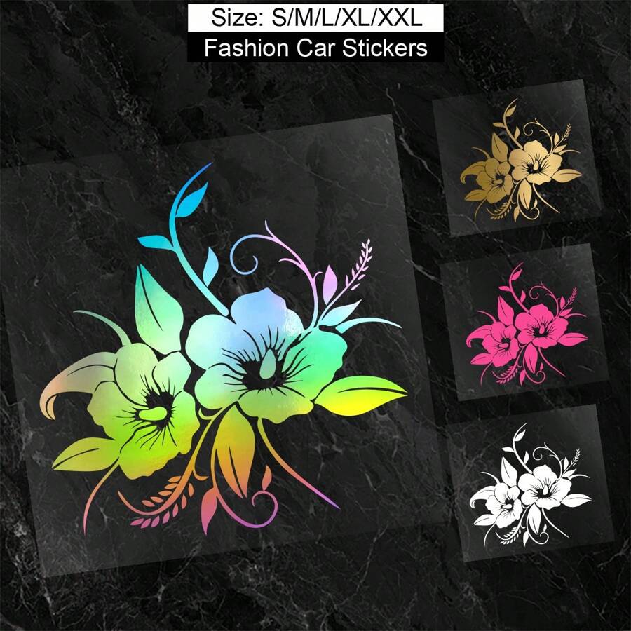 1 Máy Tính Đẹp Hoa Nở Rộ Phụ Kiện Ô Tô Trang Trí Vinyl Decal - Nhiều màu - Xem 1