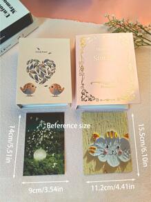 1pc 6-Inch 100Sheets Swing Deer Photo Album, Suitable For School, Office, Back-To-School Students, Males, Females, Colleagues, Couples, Festivals/Holidays - Valentine's Day Gift, Expandable Family Picture Album - Blue - View 6