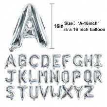 Ballon lettre de 40 pouces, décoration de fête d'anniversaire, de remise des diplômes, du Nouvel An, d'anniversaire, lettres de l'alphabet A à Z, (Argent), Noël