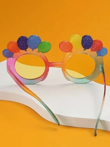 1piece, These Are My Birthday Glasses, Colored Lenses, Decorative Glasses, Party Photography Studio, Children's Plastic Glasses, Party Supplies, Cute Aesthetic Items, Cool Small Tools, Unusual Items, Strange Things - Multicolor - View 2