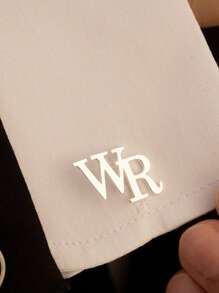 [1pair] Custom Name Cufflinks For Men, Stainless Steel Shirt Button With Personalized College Style Logo, Groomsmen Wedding Jewelry, Family Holiday Gift, Graduation Souvenir, Friendship Gift For Classmates And Friends Gold,Silver Stylish,Fall Fashion,Vintage,Contracted,Simple,Old Money,Casual Custom,Personalized,Unique Ideal Gifts For Him Boyfriend,Dad,Family,Friends,Son,Grandparents For Anniversaries,For Valentine's Day,For Birthdays,For Father's Day,For Graduation,For Weddings,For Daily Wear,For Party,For Prom Valentines,Customized Fashion Jewelry Accessories,Vintage Outfit